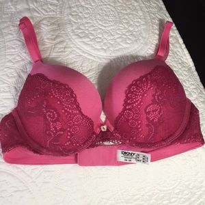 DKNY super push up hot pink bra size 32B